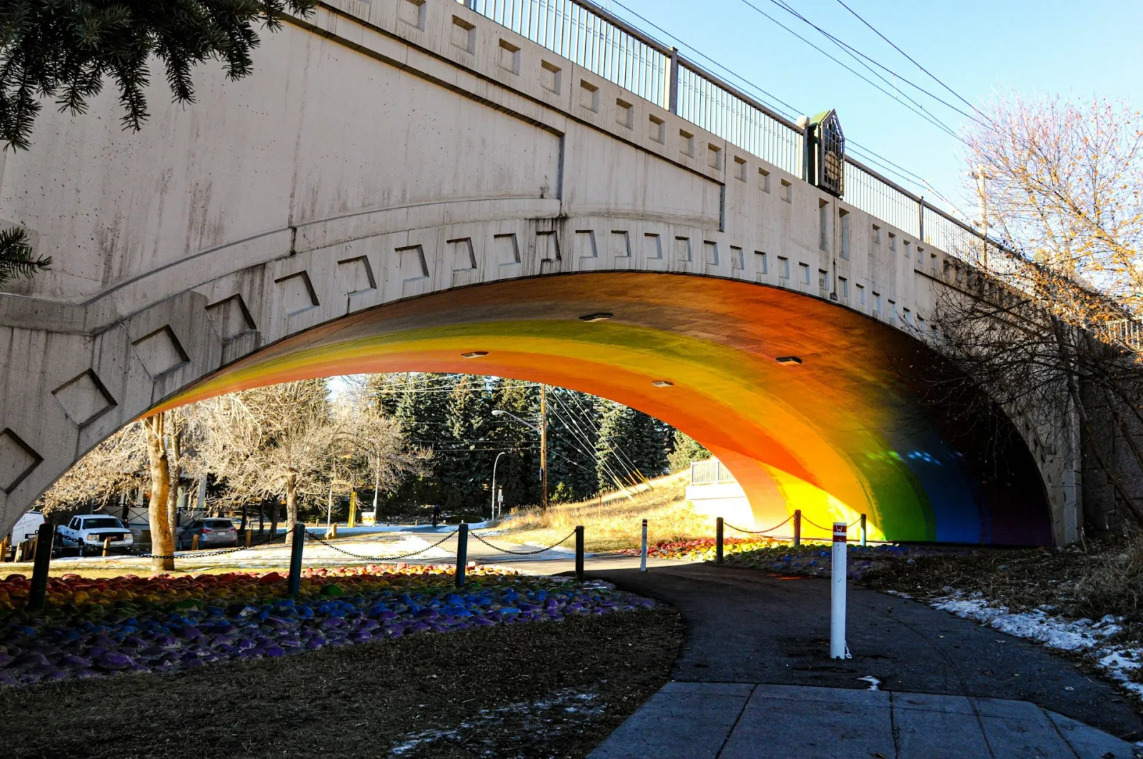 Calgary rainbow bridge